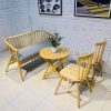 Thanh lý bộ bàn ghế cafe gỗ nan