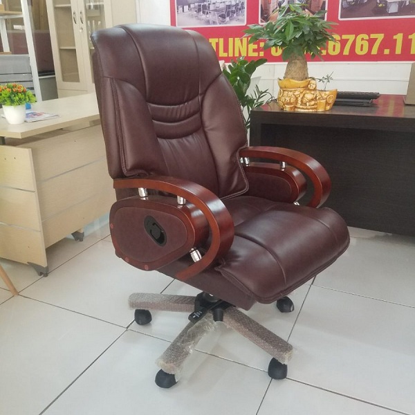 ghe giam doc cu boc da mau nau