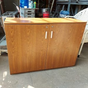 Tủ hồ sơ thấp 2 cánh cũ màu vàng