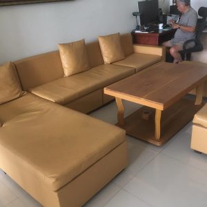 sofa bọc da cao cấp