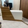 Quầy lễ tân 1m4 nâu trắng giá rẻ