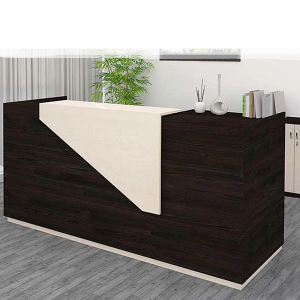 Quầy lễ tân văn phòng 1m6 đen trắng giá rẻ