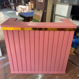 Quầy thu ngân spa 1m hồng cánh sen