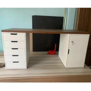 Bàn làm việc cao cấp 1m4 nâu trắng
