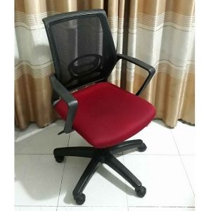 Ghế xoay lưng lưới cũ màu đỏ đen