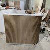Quầy thu ngân 1m2 bo cong nẹp vân gỗ