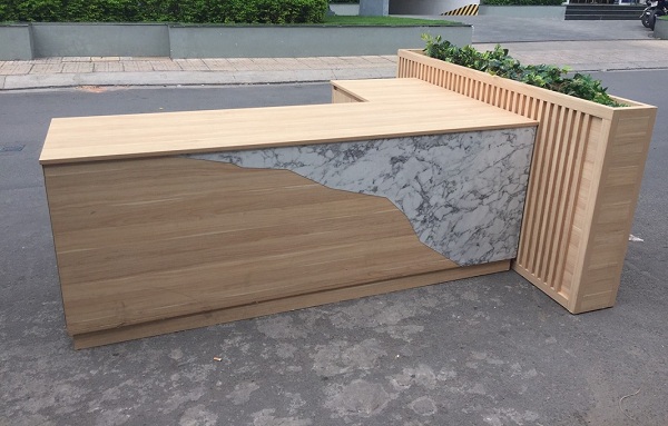 Thanh lý, đóng mới quầy lễ tân giá rẻ TP.HCM