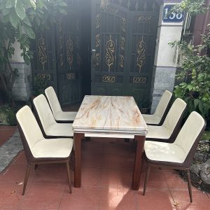 Bàn Ăn Mặt Đá 6 ghế