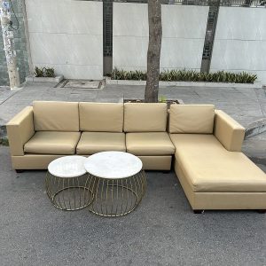 Sofa Góc L Kèm Bàn Đá
