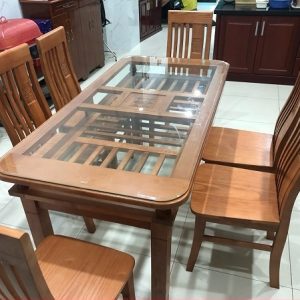 Bàn Ăn Gỗ Sồi 6 Ghế