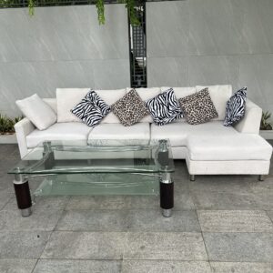 Sofa Trắng Kem Kèm Bàn