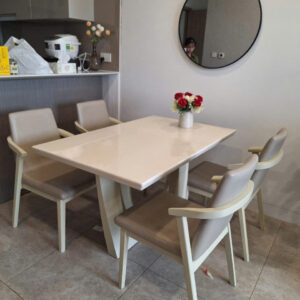 Bàn Ăn Mặt Đá 4 Ghế