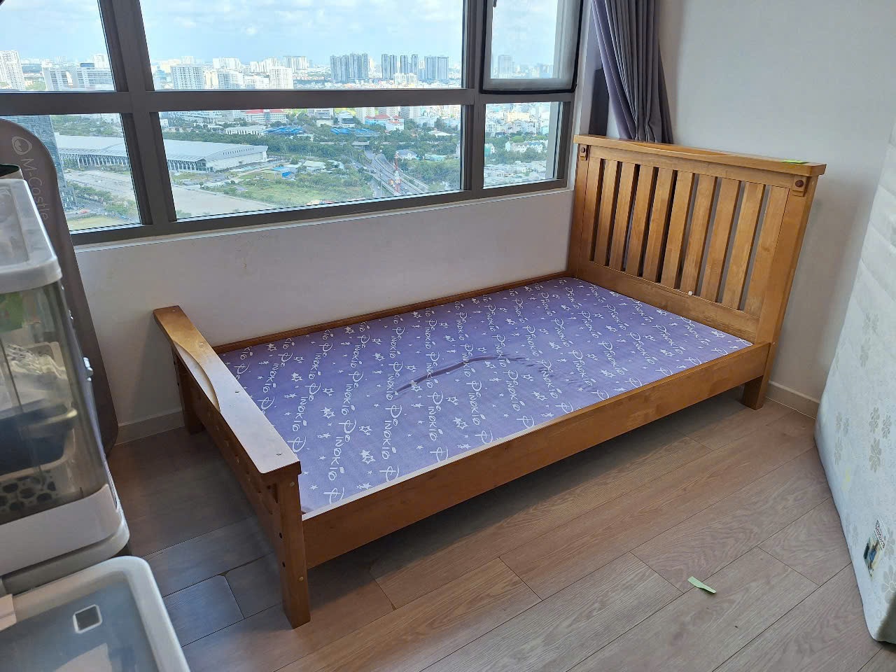 giường gỗ nhập 1m2