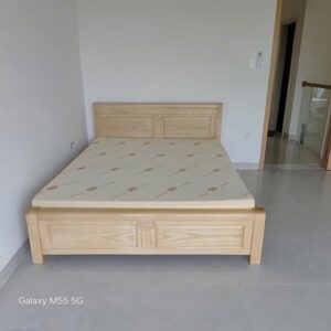 Giường Gỗ Sồi Kèm Nệm